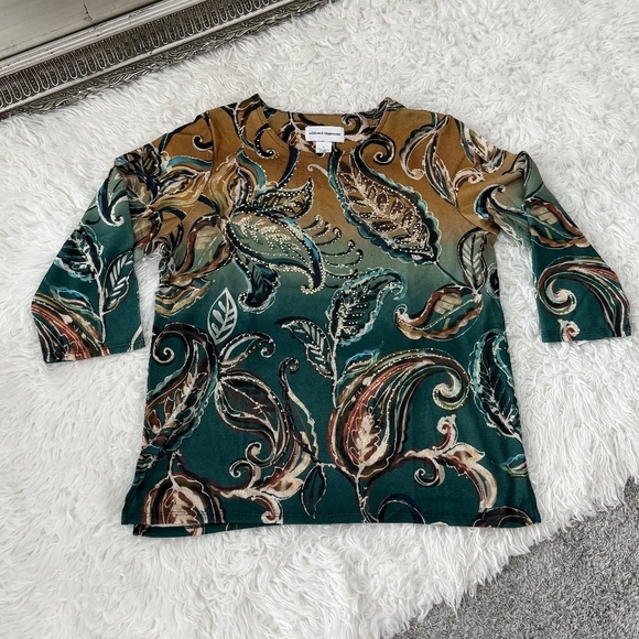 Alfred Dunner Paisley Ombre Top. Size Small. New.Indulge in both style and com - Picture 3 of 9